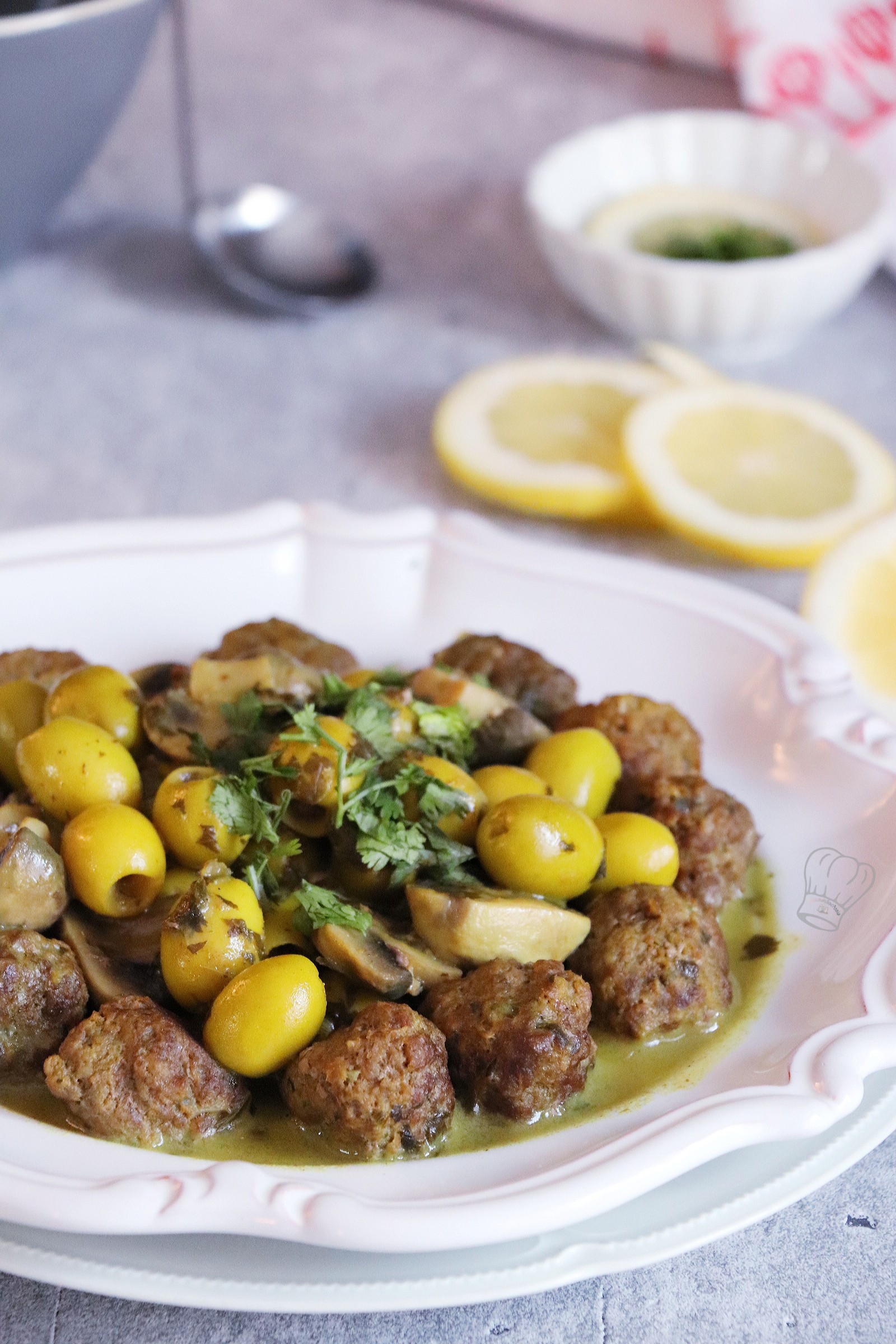 Tajine Kefta Zitoune aux Champignon Gourmandise Assia