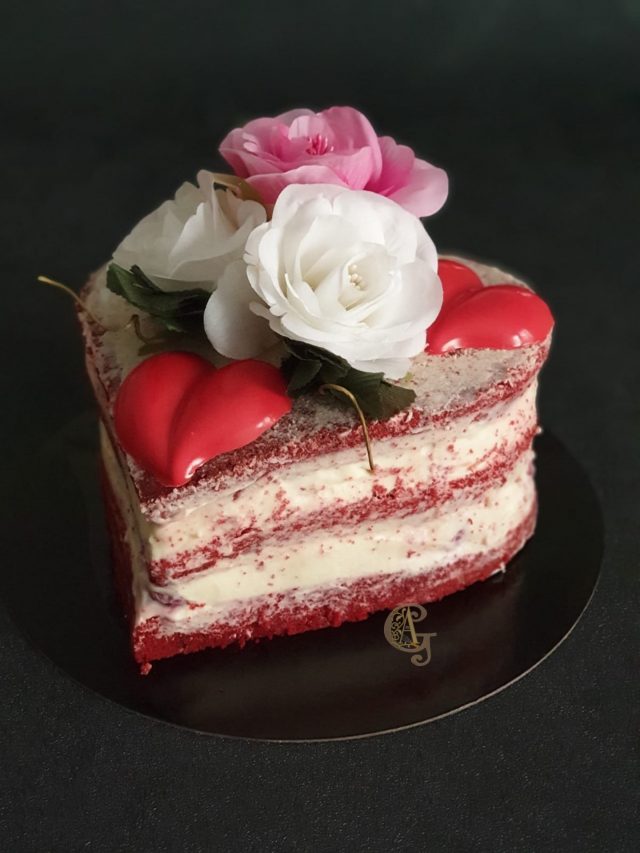 Red Velvet Naked Cake de St Valentin 