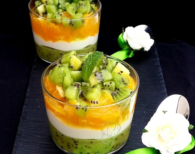 Verrines Kiwi et Orange
