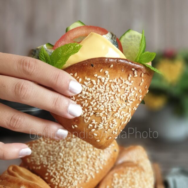 Pain Sandwich en Portefeuille {Cepli Sandviç Poğaça}