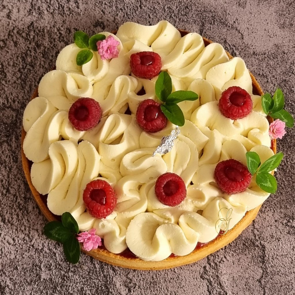 Tarte Framboise Ganache Montée Vanille | Gourmandise Assia