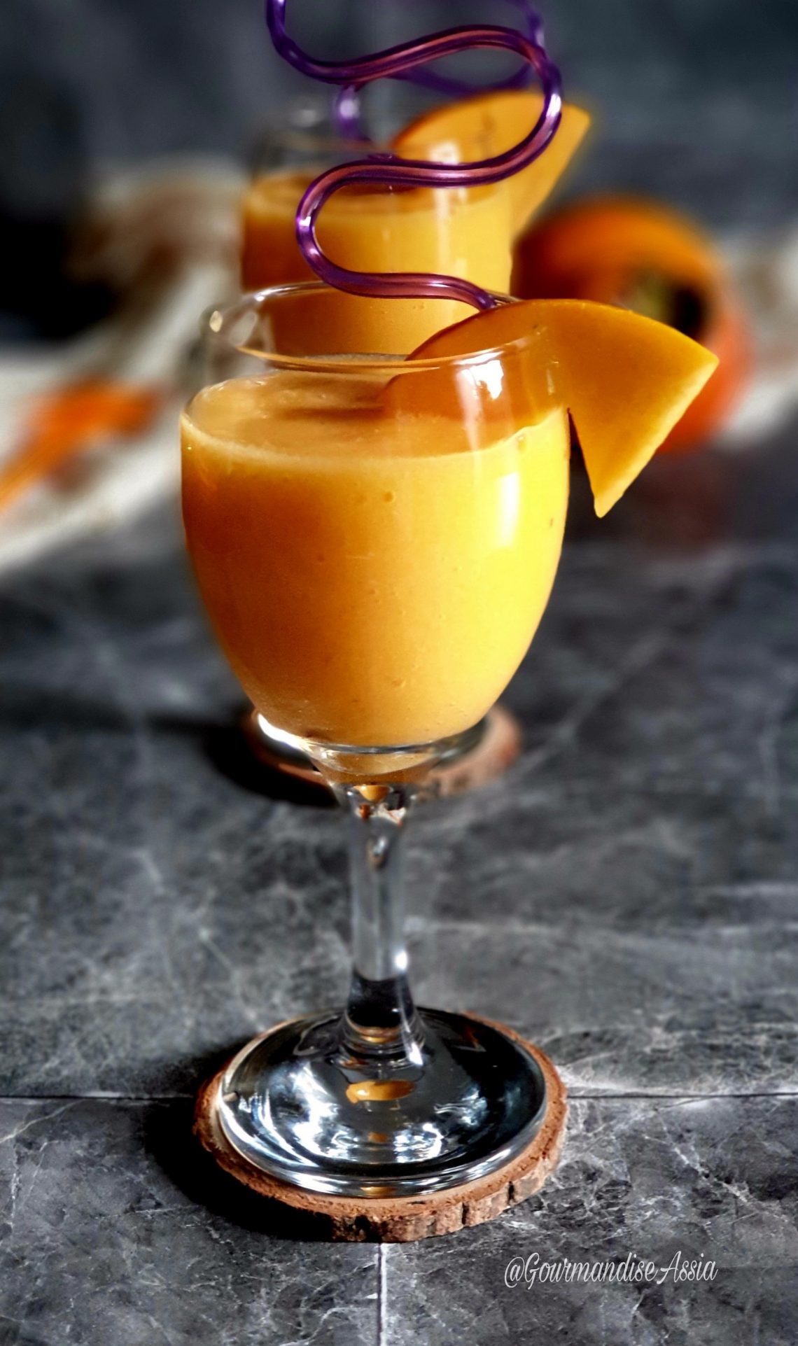 Jus de Clémentine et Kaki | Gourmandise Assia