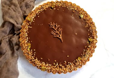Tarte au Chocolat Caramel Banane et Coco