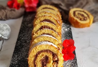 Roulé au Chocolat et Noix