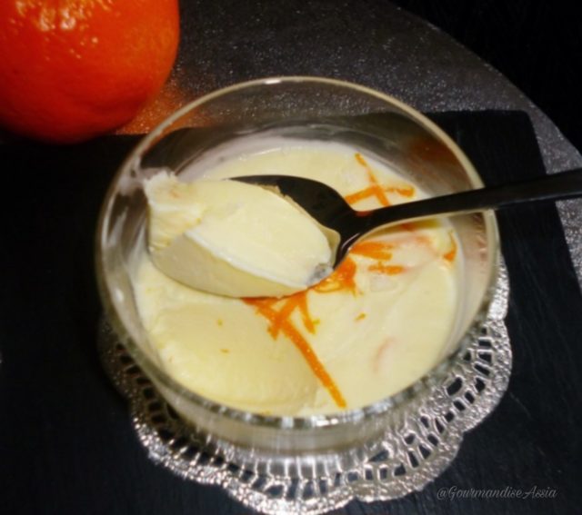 Crème à l'Orange sans Oeufs