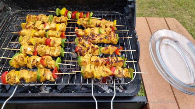 Brochettes de Poulet aux 3 Poivrons