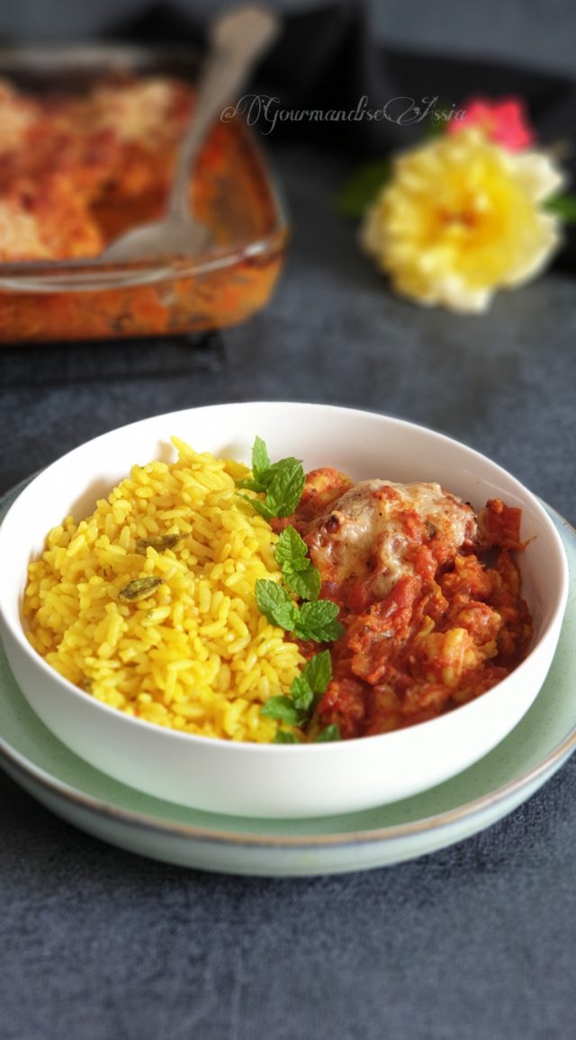 Champignons Farcis aux Crevettes en Sauce Tomate