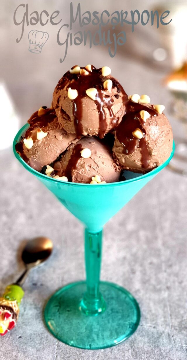 Glace mascarpone gianduja sans sorbetiere