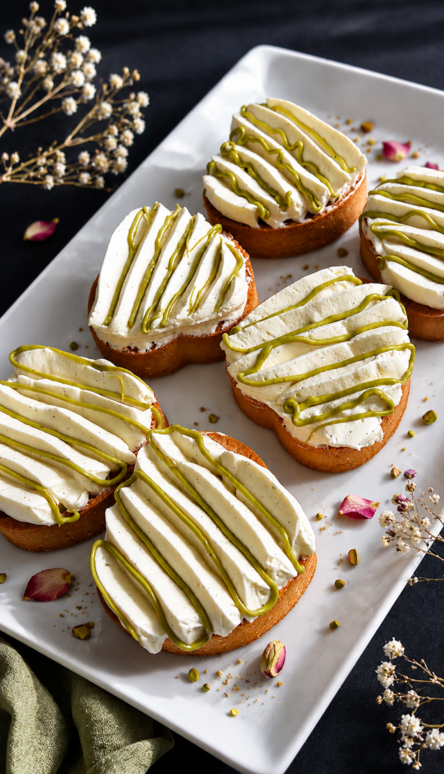 Tartes Coeurs à la Ganache Montée Chocolat Blanc Vanille