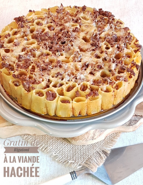 Gratin de Rigatoni à la Viande Hachée