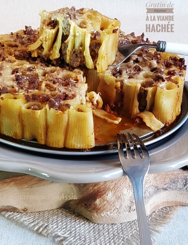 Gratin de Rigatoni à la Viande Hachée