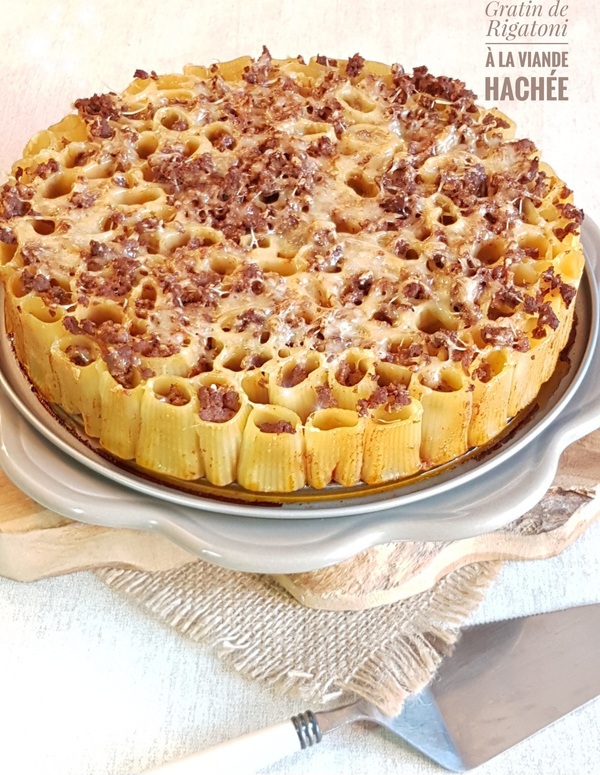 Gratin de Rigatoni à la Viande Hachée