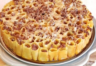 Gratin de Rigatoni à la Viande Hachée