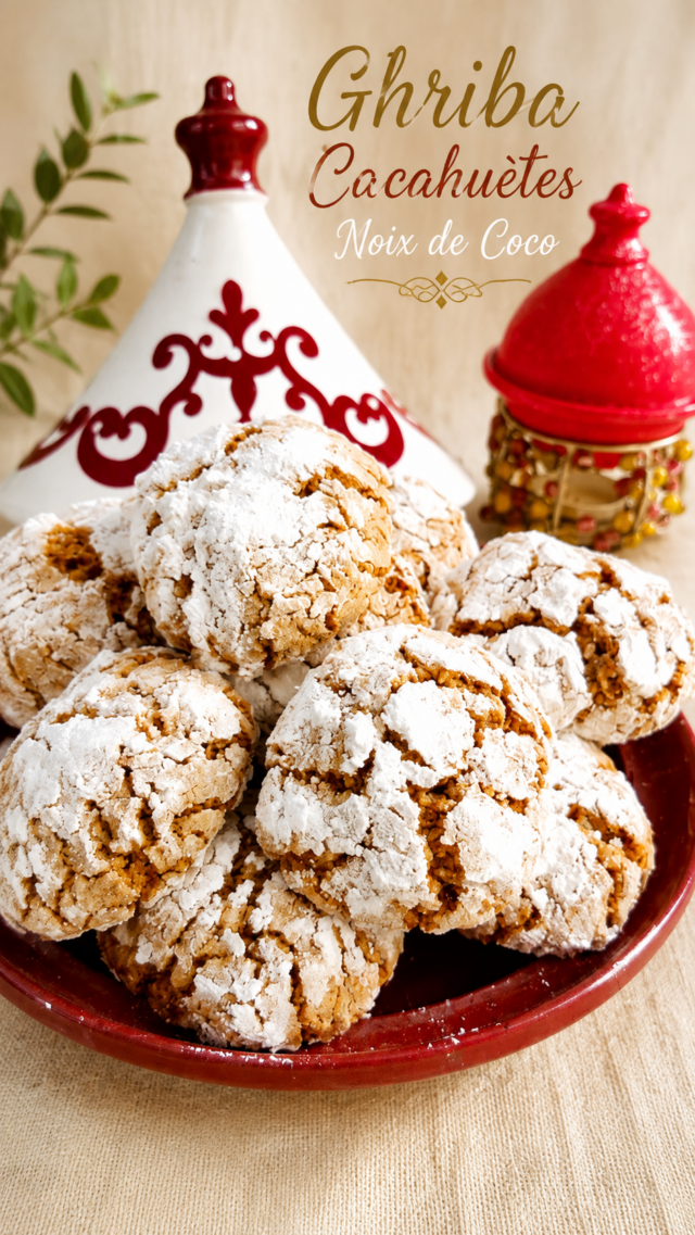 Ghribas aux Cacahuètes et Noix de Coco