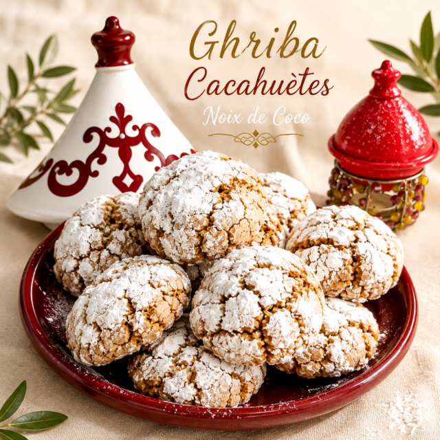 Ghribas aux Cacahuètes et Noix de Coco