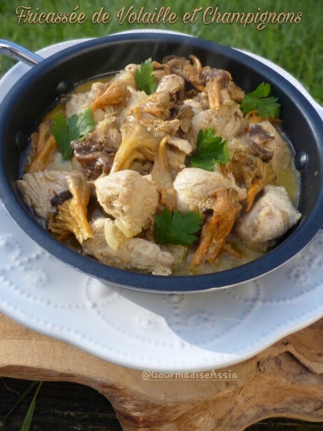 Fricassée de Volaille et Champignons sans Vin