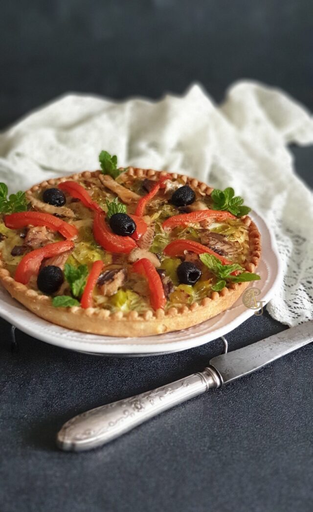 Tarte Poireaux à la Sardine et Tomate