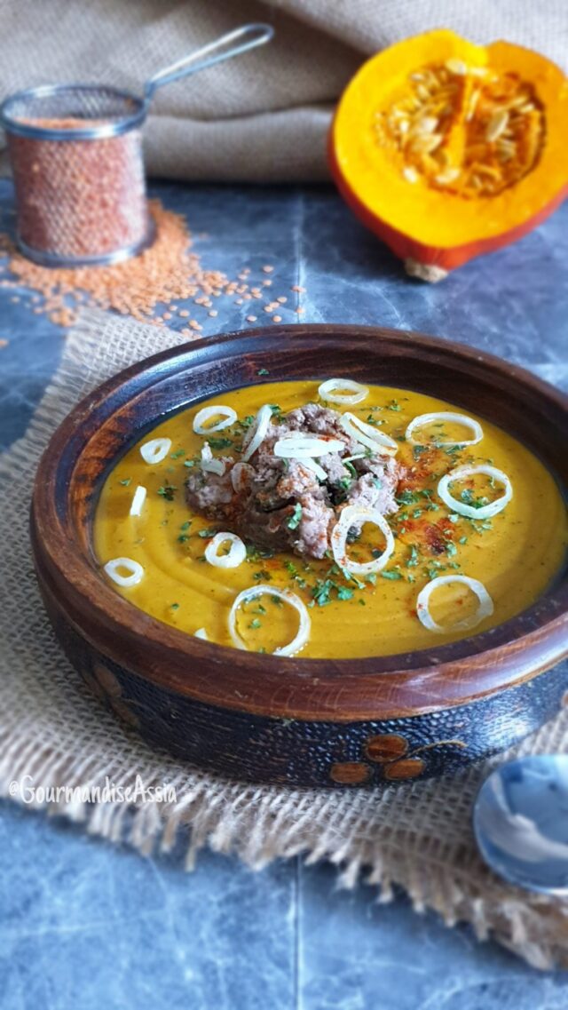 Puree de potimarron patate douce au lait de coco